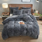 4PCs Plush Duvet Cover Set Luxury Ultra Soft Velvet Duvet