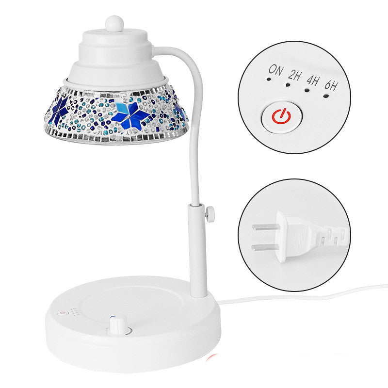 Soft Ambient Crystal Glass Candle Melting Lamp With Low Voltage Glow