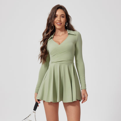 Golf Tennis Skirt - Women's Athletic Sports Dress with Built-in Shorts