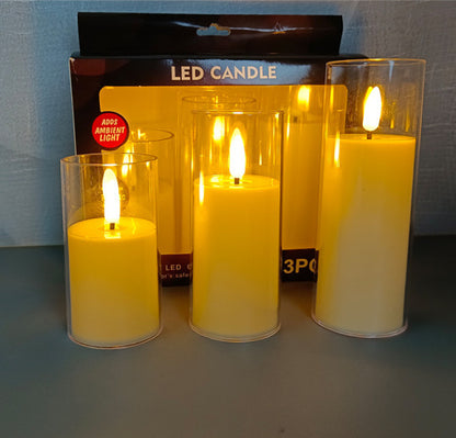 Led Lamp Set with Flame Free Ambience for Safe Long Lasting Glow in Modern Home Decor
