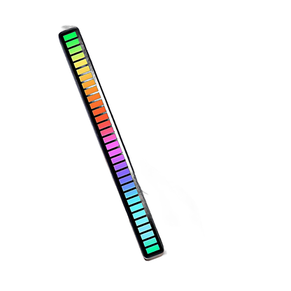 Sound reactive LED light bar with music level indicator and thirty two lamp beads
