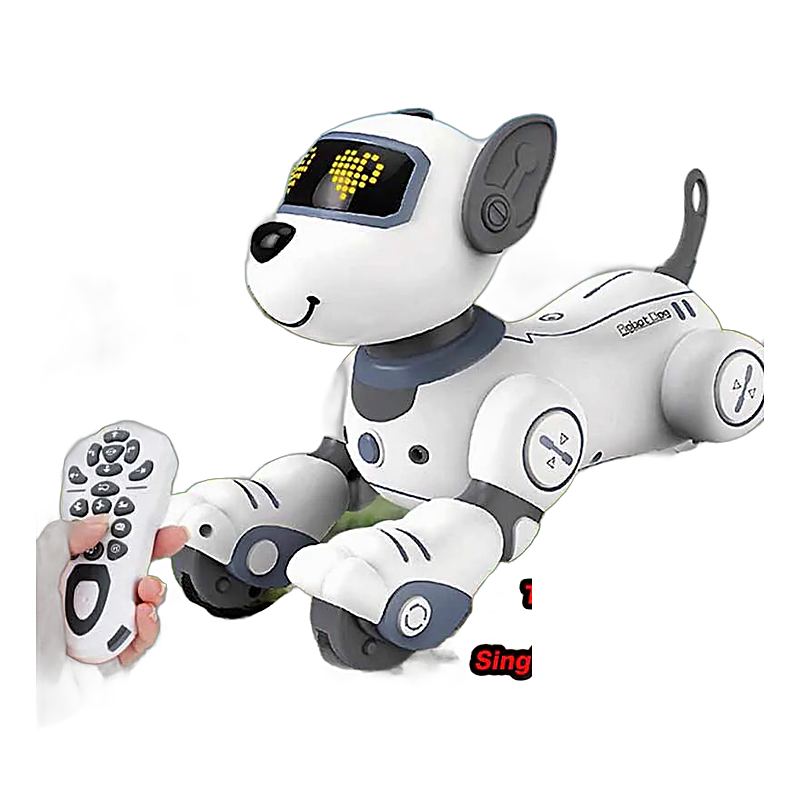 Programmable remote-control robot dog with LED display face