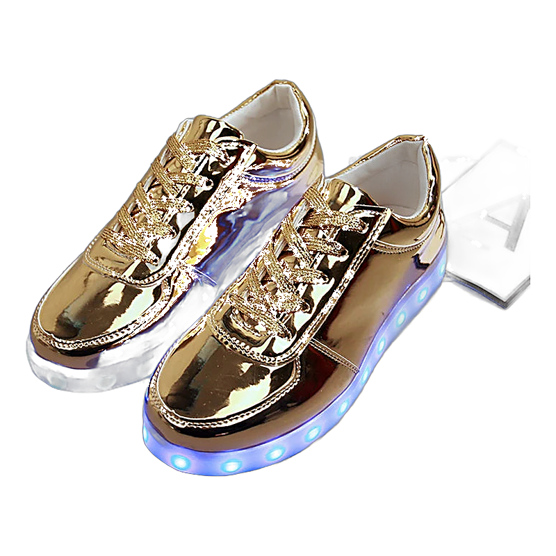 LED sneakers luminous lightup dance footwear with glowing blue sole lights