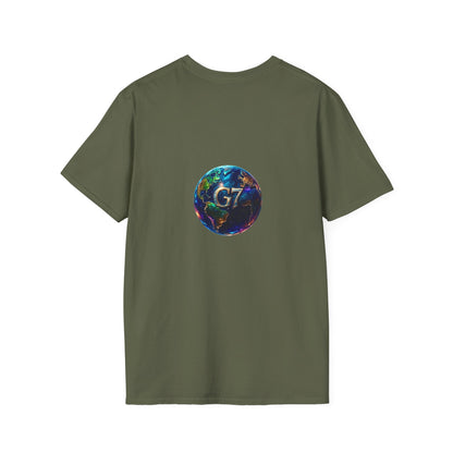Global Unity Starts Here — Wear the Change - G7 Earth Graphic Unisex T-Shirt - Softstyle Tee
