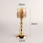 Crystal Candle Holder Creative Decoration Restaurant Metal Glass