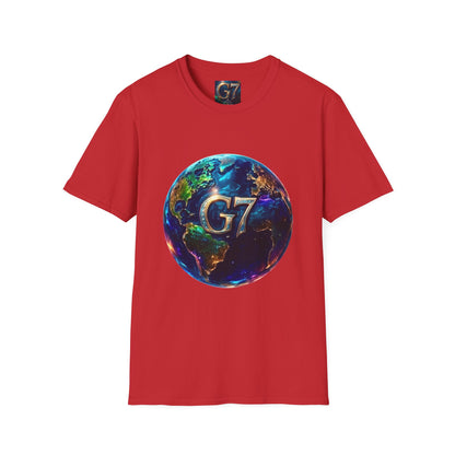 Global Unity Starts Here — Wear the Change - G7 Earth Graphic Unisex T-Shirt - Softstyle Tee