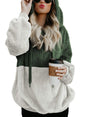 Women's Wool Blend Sweater Coat With Hooded Layered Design And Reinforced Seams