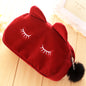Flocking Korean Style Fabric Beauty Gift Set Travel Cosmetic Buggy Bag