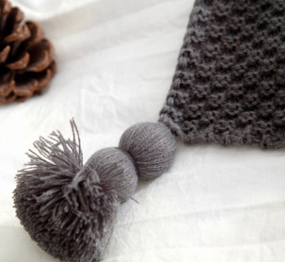 Nordic Fringed Knit Throw with Textured Acrylic Soft Draping for Sofa