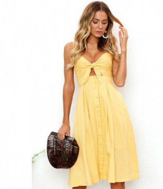Breathable Sleeveless Dress With Backless Detail For Women Beach Resortwear Ideal For Day And Evening