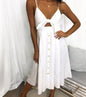 Breathable Sleeveless Dress With Backless Detail For Women Beach Resortwear Ideal For Day And Evening