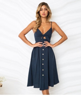Breathable Sleeveless Dress With Backless Detail For Women Beach Resortwear Ideal For Day And Evening