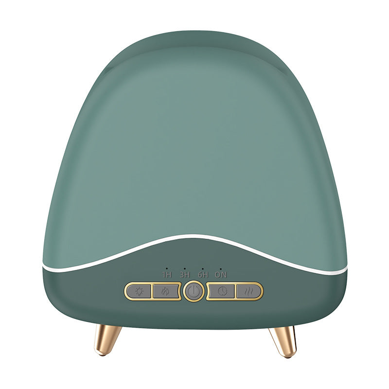Flame aroma diffuser front view with timer control buttons