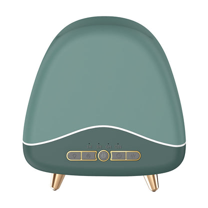 Flame aroma diffuser front view with timer control buttons