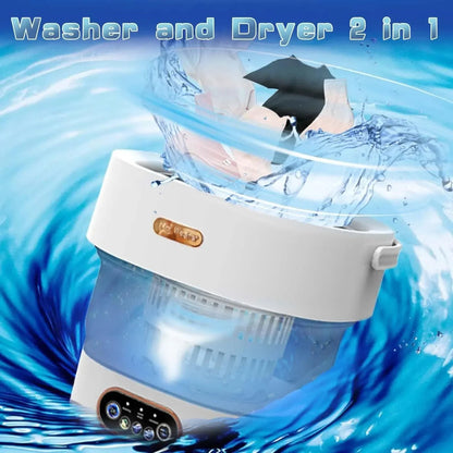 15L Portable Small Washing Machine Collapsible Washer with Spin - merch gone viral.