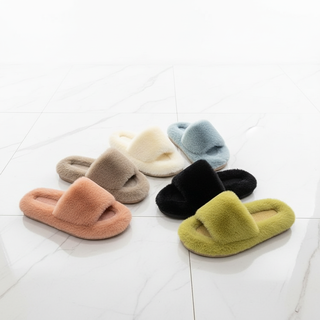 Women’s Furry House Slippers For Indoor Comfort