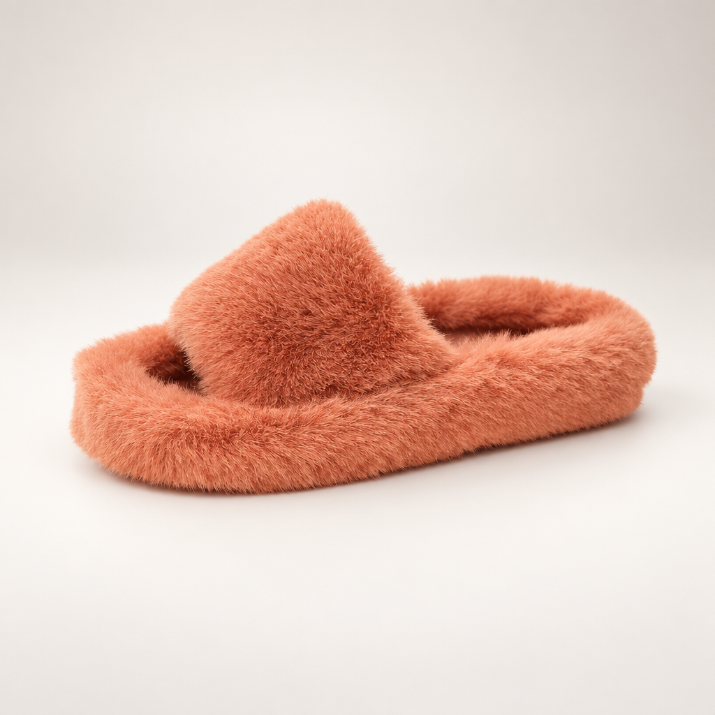 Women's plush non-slip warm indoor house slippers