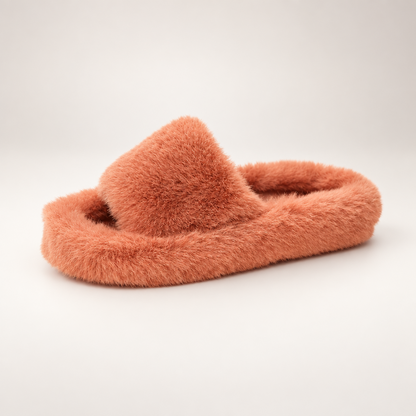 Women's plush non-slip warm indoor house slippers