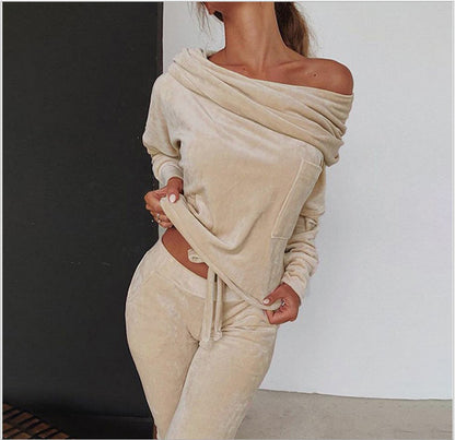 Gold velvet suit