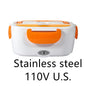 Kitchen Electric Heated Lunch Box Stainless Steel School Car Picnic Food Heating Heater Food Warmer Container