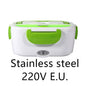 Kitchen Electric Heated Lunch Box Stainless Steel School Car Picnic Food Heating Heater Food Warmer Container