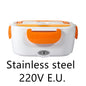 Kitchen Electric Heated Lunch Box Stainless Steel School Car Picnic Food Heating Heater Food Warmer Container