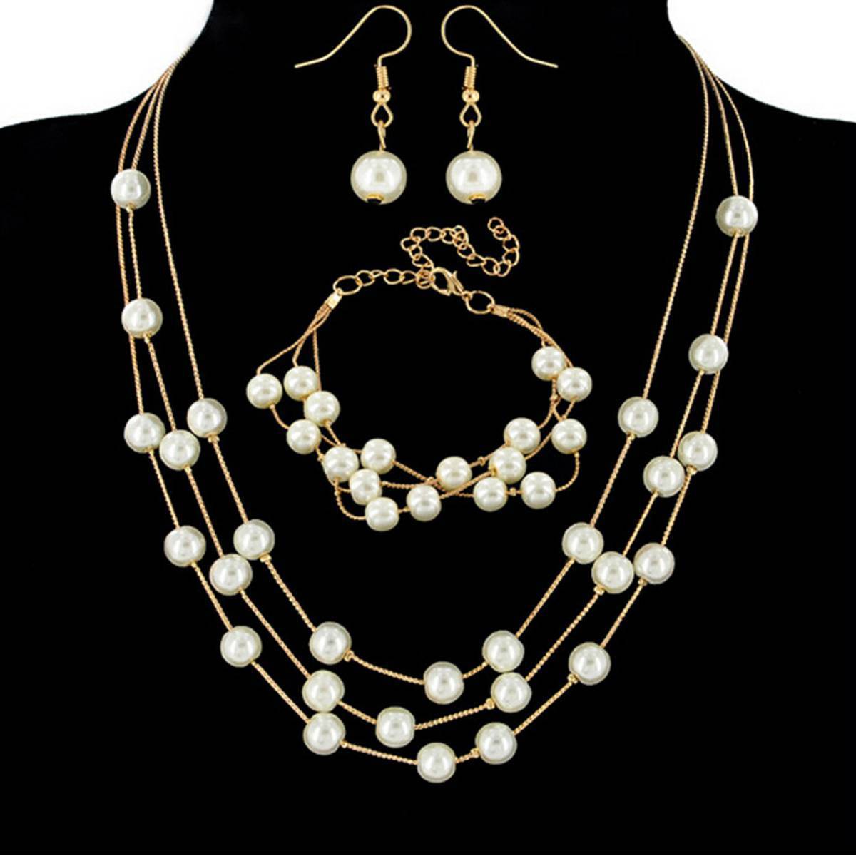Radiant Watch with Pearl Jewelry Set Diamond Sparkle