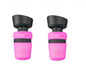 Dog Water Bottle HDPE Foldable with Integrated Silicone Travel Bowl and Leak Proof Top Buckle