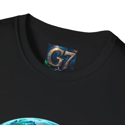 Global Unity Starts Here — Wear the Change - G7 Earth Graphic Unisex T-Shirt - Softstyle Tee