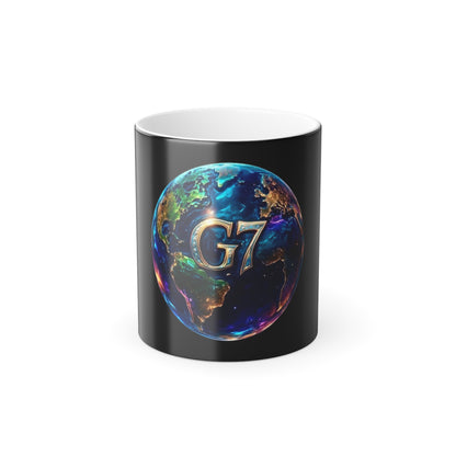 Color Morphing Mug with G7 Earth Design - 11oz Magic Color Changing Coffee Cup