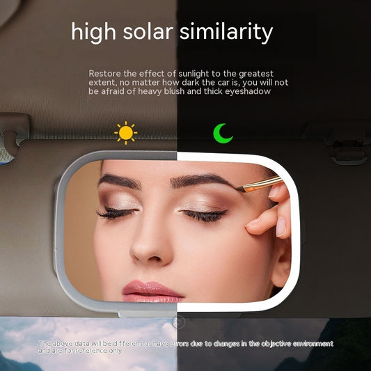 Car Portable Makeup LED Light Sun Visor Rearview Mirror Goddess Interior - merch gone viral.