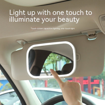 Car Portable Makeup LED Light Sun Visor Rearview Mirror Goddess Interior