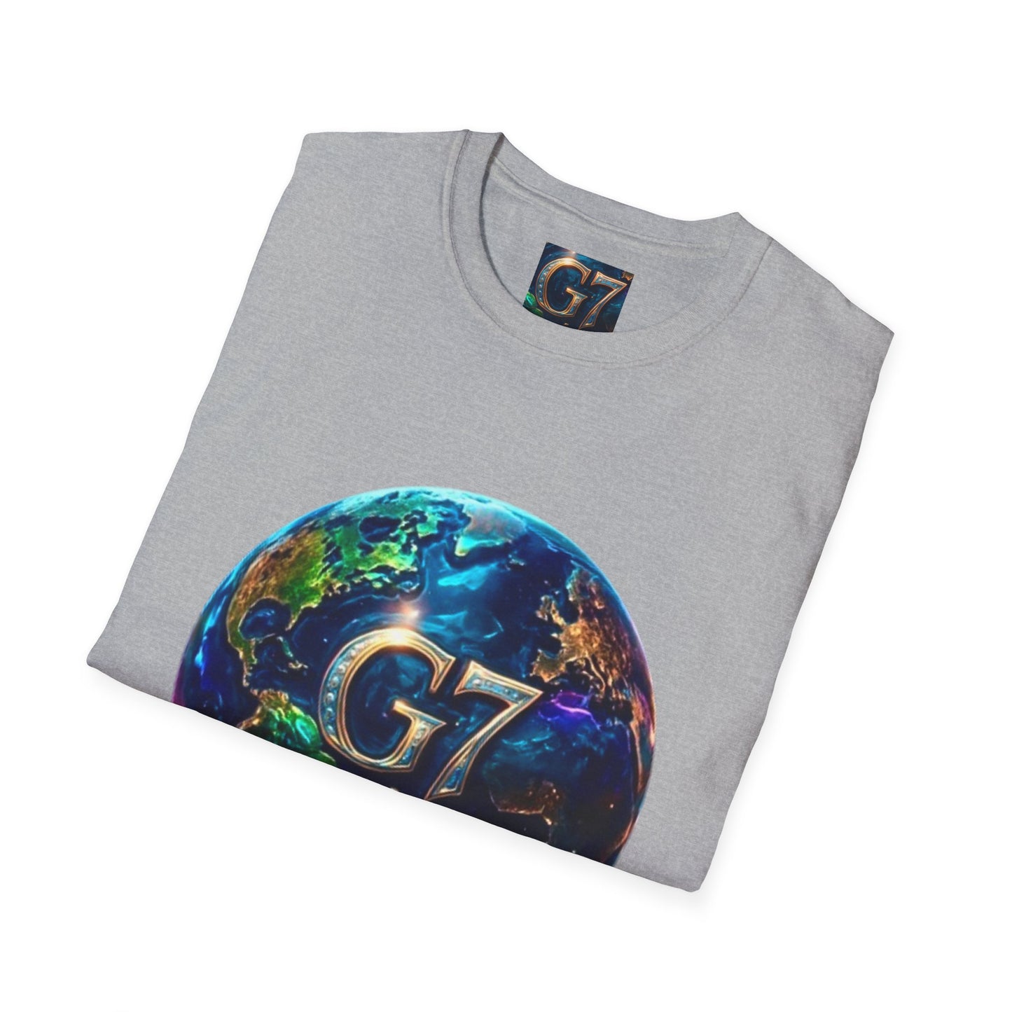 Global Unity Starts Here — Wear the Change - G7 Earth Graphic Unisex T-Shirt - Softstyle Tee