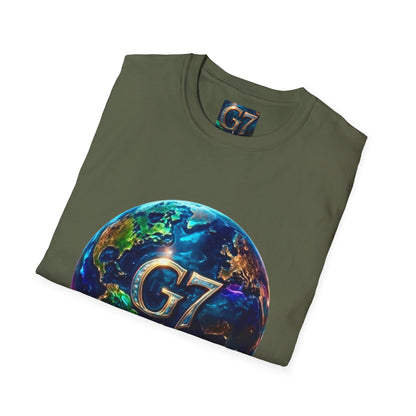 Global Unity Starts Here — Wear the Change - G7 Earth Graphic Unisex T-Shirt - Softstyle Tee