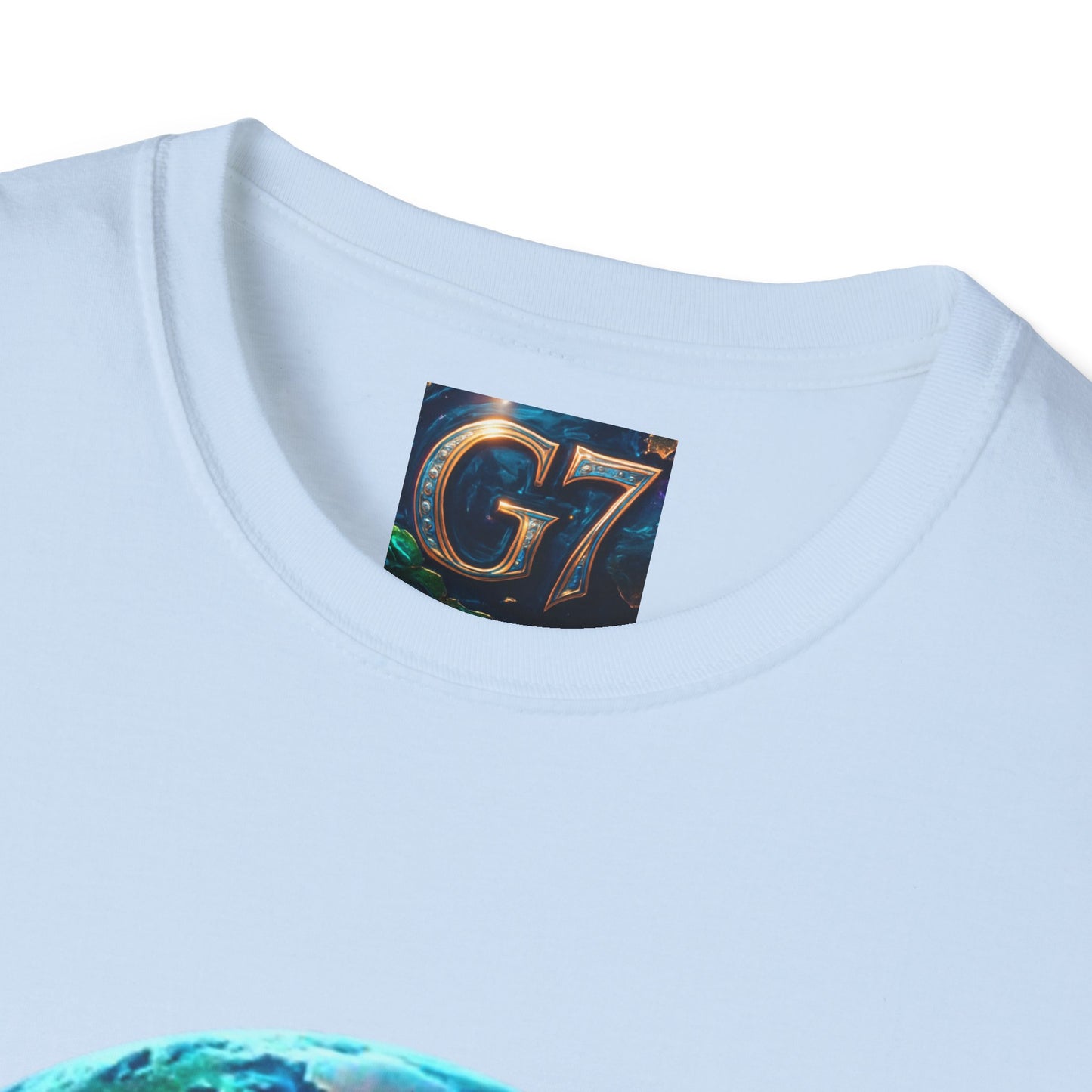 Global Unity Starts Here — Wear the Change - G7 Earth Graphic Unisex T-Shirt - Softstyle Tee