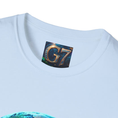 Global Unity Starts Here — Wear the Change - G7 Earth Graphic Unisex T-Shirt - Softstyle Tee
