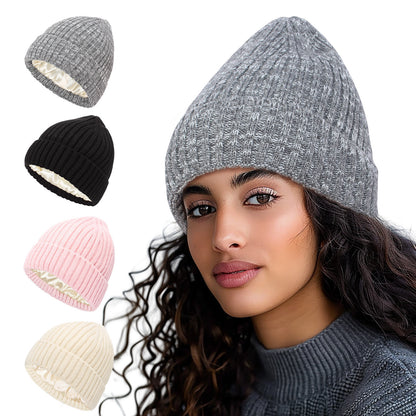 Soft Knit Hat with Satin Finish for All Outfits Warmth and Everyday Comfort for All Seasons