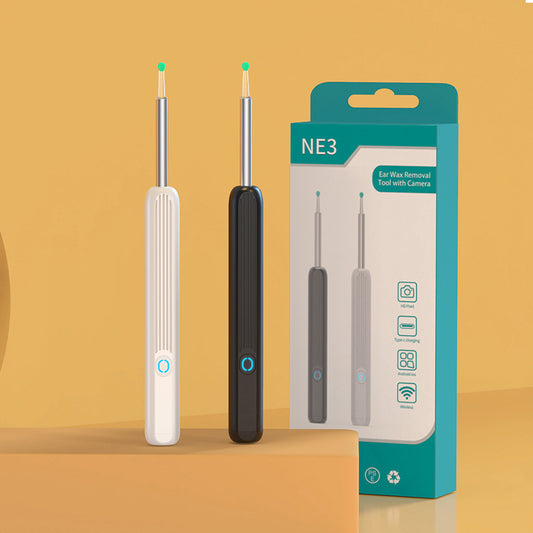 LED Ear Endoscope with Four Interchangeable Spoon Heads