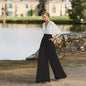 Wireless Jumpsuit with Deep V-Neck and High Waist for Women