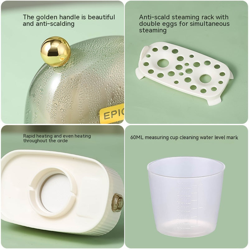 Egg Steamer with Precise Water Measuring for Consistent Soft or Hard Boiled Eggs
