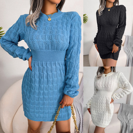 Women's Waist Cinching Sweater Knit Dress