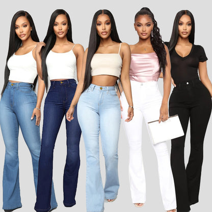 Breathable High-Waist Slim Denim Jeans for All Day Wear Confidence