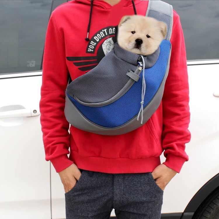 1pc Outdoor Travel Mesh Oxford Pet Puppy Carrier Handbag Pouch Single Shoulder Bag Sling Mesh Comfort Travel Tote Shoulder Bags - merch gone viral.