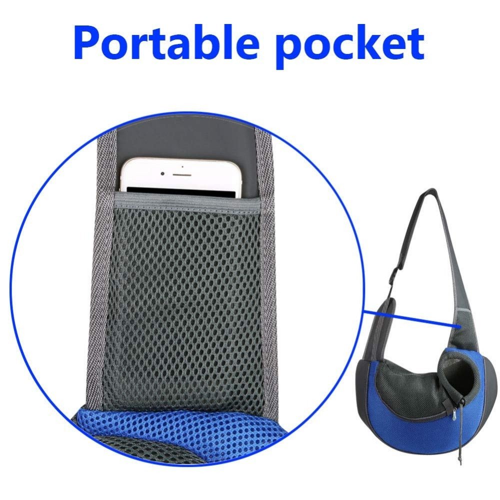 1pc Outdoor Travel Mesh Oxford Pet Puppy Carrier Handbag Pouch Single Shoulder Bag Sling Mesh Comfort Travel Tote Shoulder Bags - merch gone viral.