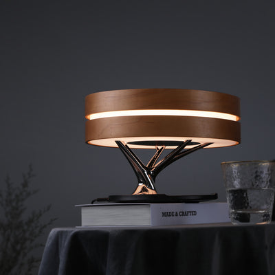 Round Intelligent Bluetooth Speaker Bed Lamp Circle Led for Living Room Charging