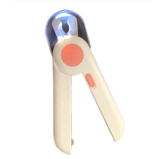 Pet nail clipper with LED light and stainless steel blades