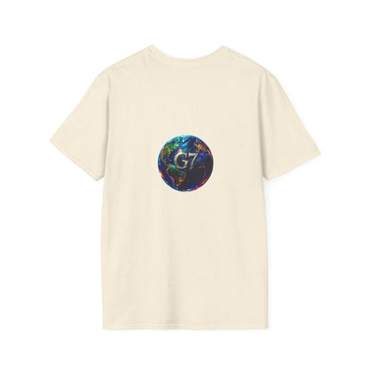 Global Unity Starts Here — Wear the Change - G7 Earth Graphic Unisex T-Shirt - Softstyle Tee