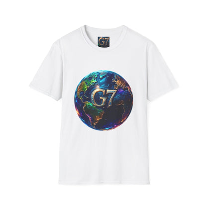 Global Unity Starts Here — Wear the Change - G7 Earth Graphic Unisex T-Shirt - Softstyle Tee