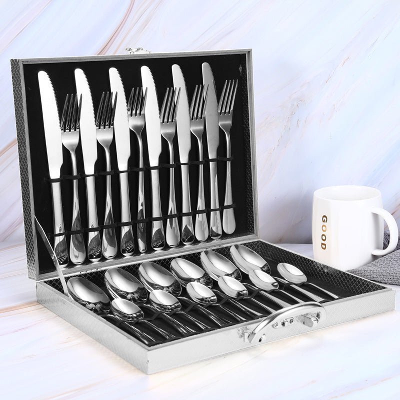 24 - piece set of colorful western steak knife - merch gone viral.