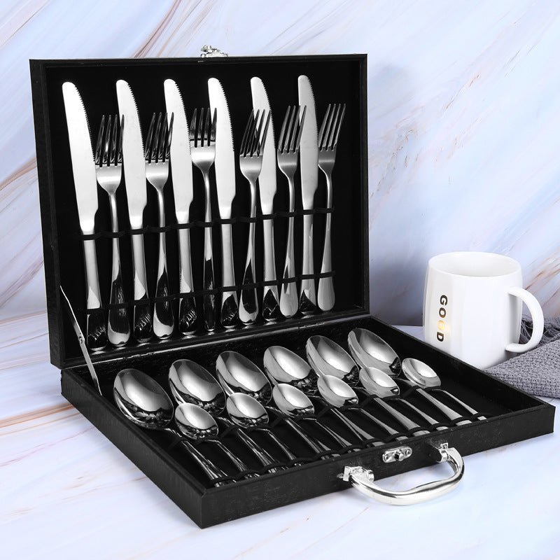 24 - piece set of colorful western steak knife - merch gone viral.